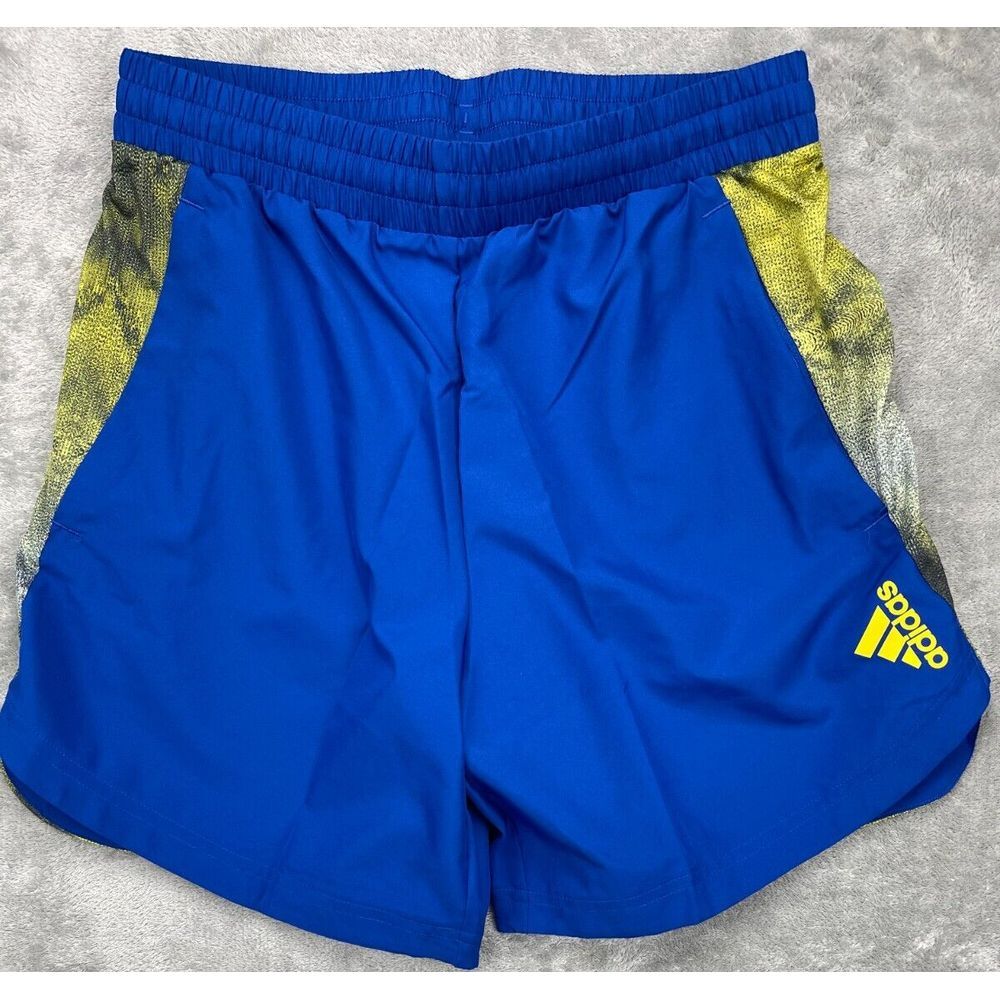 adidas Blue and Yellow Athletic Shorts